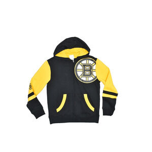 NEW NHL Boston Bruins Youth Size L/14-16 Black Yellow Full Zip Hoodie Jacket